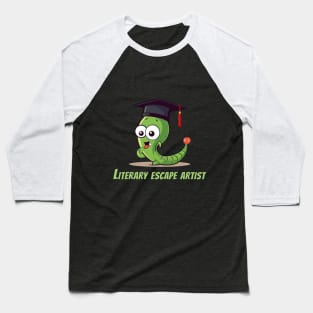 Cute Worm with Graduation Cap and Diploma T-Shirt Baseball T-Shirt